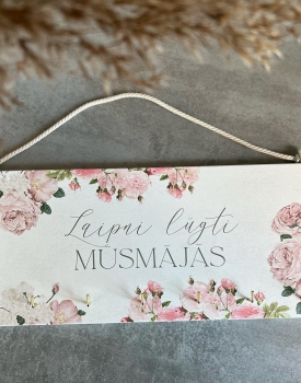 Koka dekors atslēgām "Laipni lūgti"